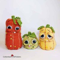 Pumpkin Patch Amigurumi Pumpkin Crochet Patterns by Cottontail and Whiskers