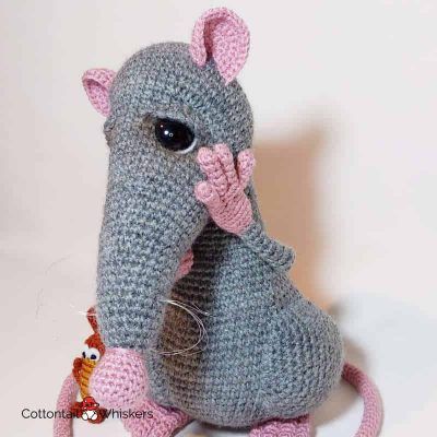 Amigurumi rat crochet pattern atticus by cottontail and whiskers