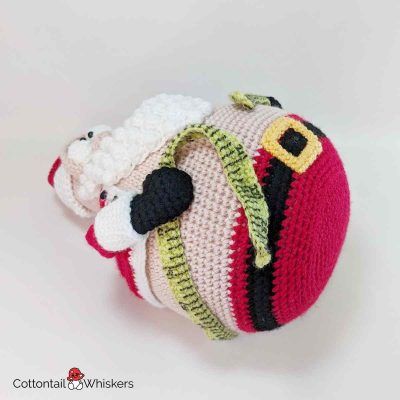 Amigurumi santa crochet pattern christmas door stop by cottontail and whiskers