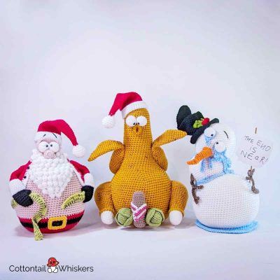 Amigurumi snowman crochet pattern christmas door stop