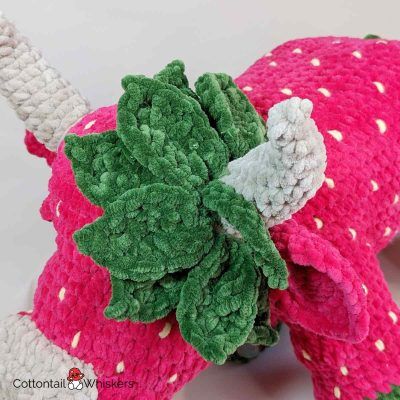 Amigurumi strawberry crochet cow pattern by cottontail and whiskers