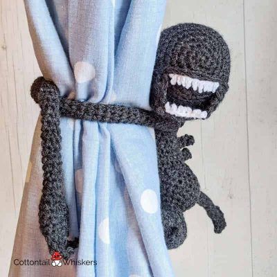 Amigurumi tie backs alien crochet pattern by cottontail and whiskers