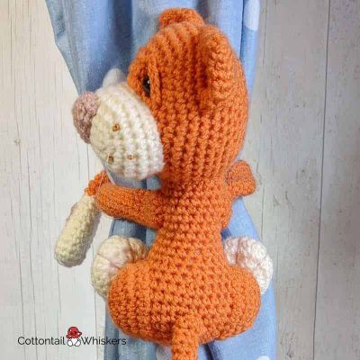 Amigurumi tie backs cat crochet pattern by cottontail and whiskers