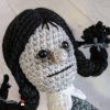 Amigurumi tie backs wednesday addams crochet pattern by cottontail and whiskers