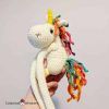 Amigurumi unicorn tie backs crochet pattern by cottontail and whiskers