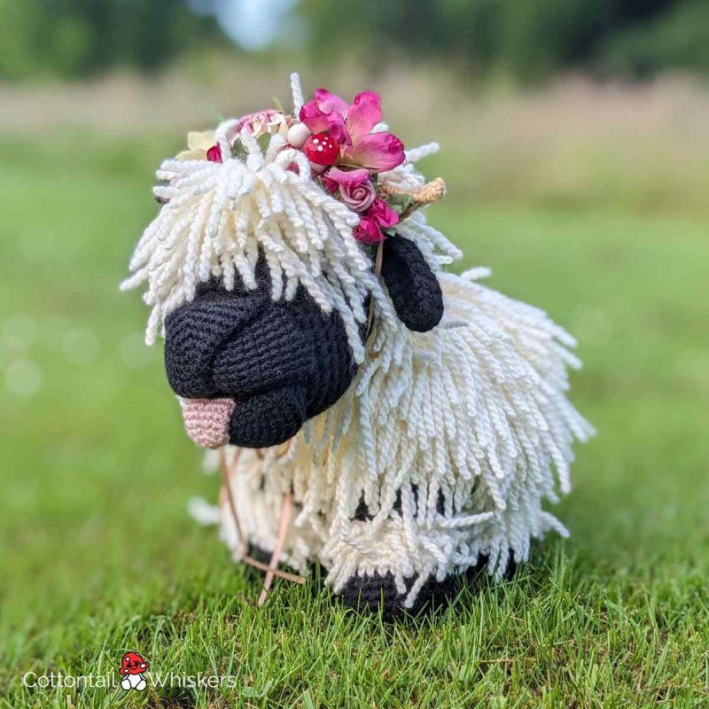 Amigurumi valais sheep crochet pattern by cottontail and whiskers