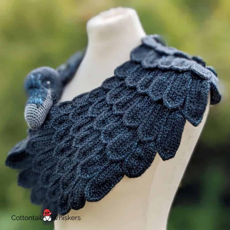 Stunning Amigurumi Winged Raven Shawl Crochet Pattern Cottontail