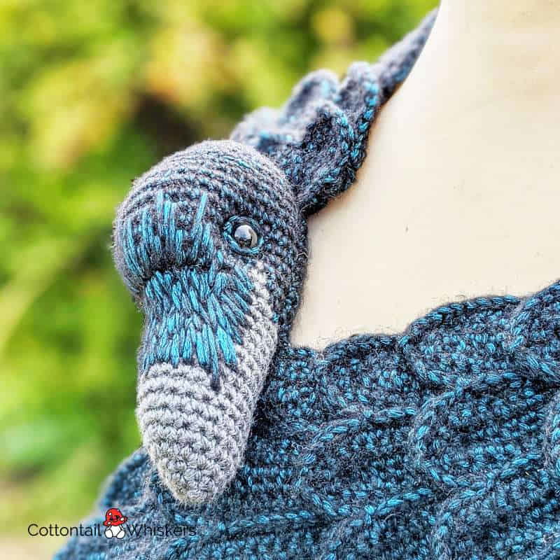 Stunning Amigurumi Winged Raven Shawl Crochet Pattern | Cottontail ...