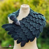 Amigurumi Winged Raven Shawl Crochet Pattern by Cottontail and Whiskers
