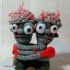 Amigurumi zombie tie backs crochet pattern by cottontail and whiskers