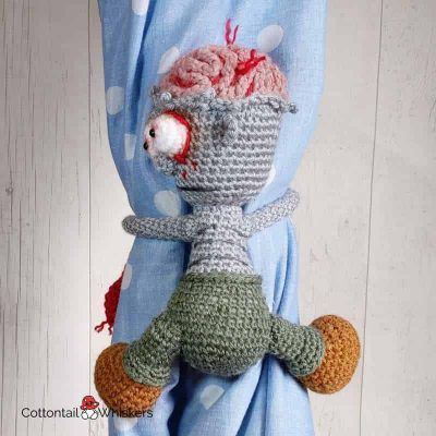 Amigurumi zombie tie backs crochet pattern by cottontail and whiskers