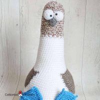 Bert the Amigurumi Crochet Bird Booby Door Stop Pattern by Cottontail and Whiskers