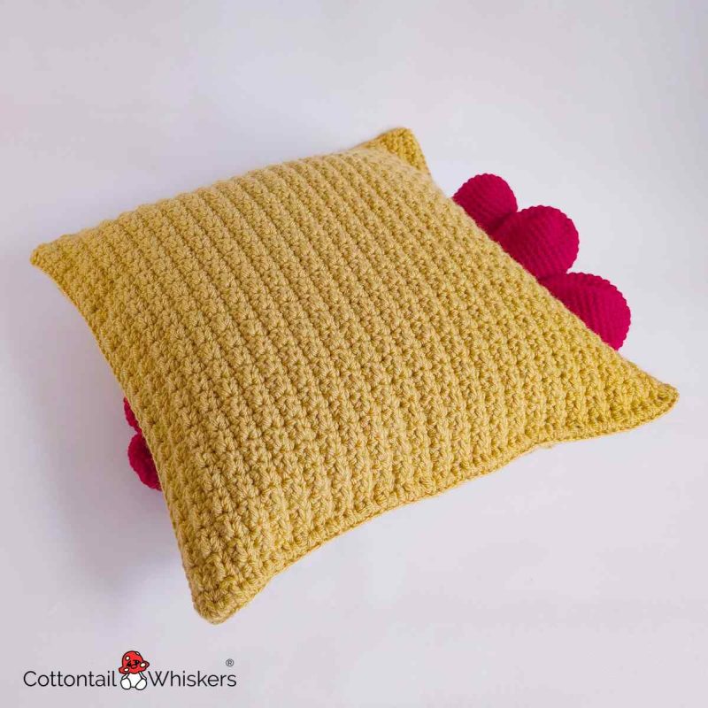 Chicken Cushion Crochet Pattern Amigurumi Pillow Case Behind by Cottontail and Whiskers