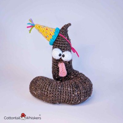 Crap Party Pooper Crochet Pattern Amigurumi by Cottontail and Whiskers
