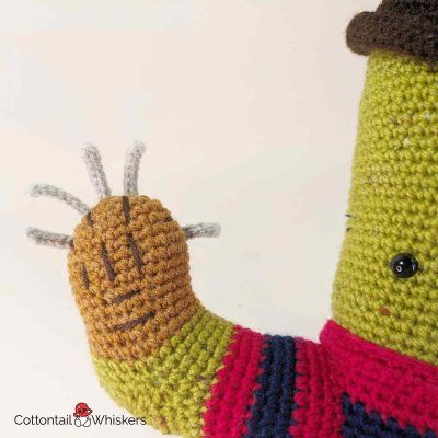 Crochet freddy krueger cactus amigurumi pattern by cottontail and whiskers