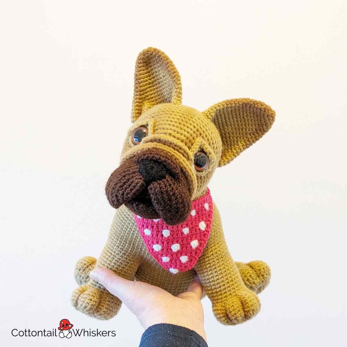 Cute Crochet Sitting French Bulldog Amigurumi Pattern | Cottontail ...