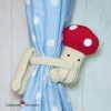 Curtain amigurumi crochet toadstool tiebacks pattern by cottontail and whiskers
