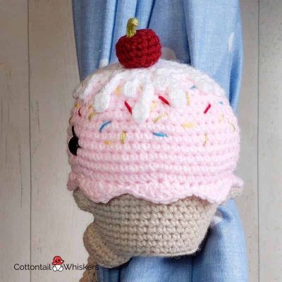 Curtain tiebacks amigurumi crochet cupcake pattern by cottontail and whiskers