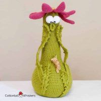 Doorstop Amigurumi Crochet Daisy Pattern by Cottontail and Whiskers