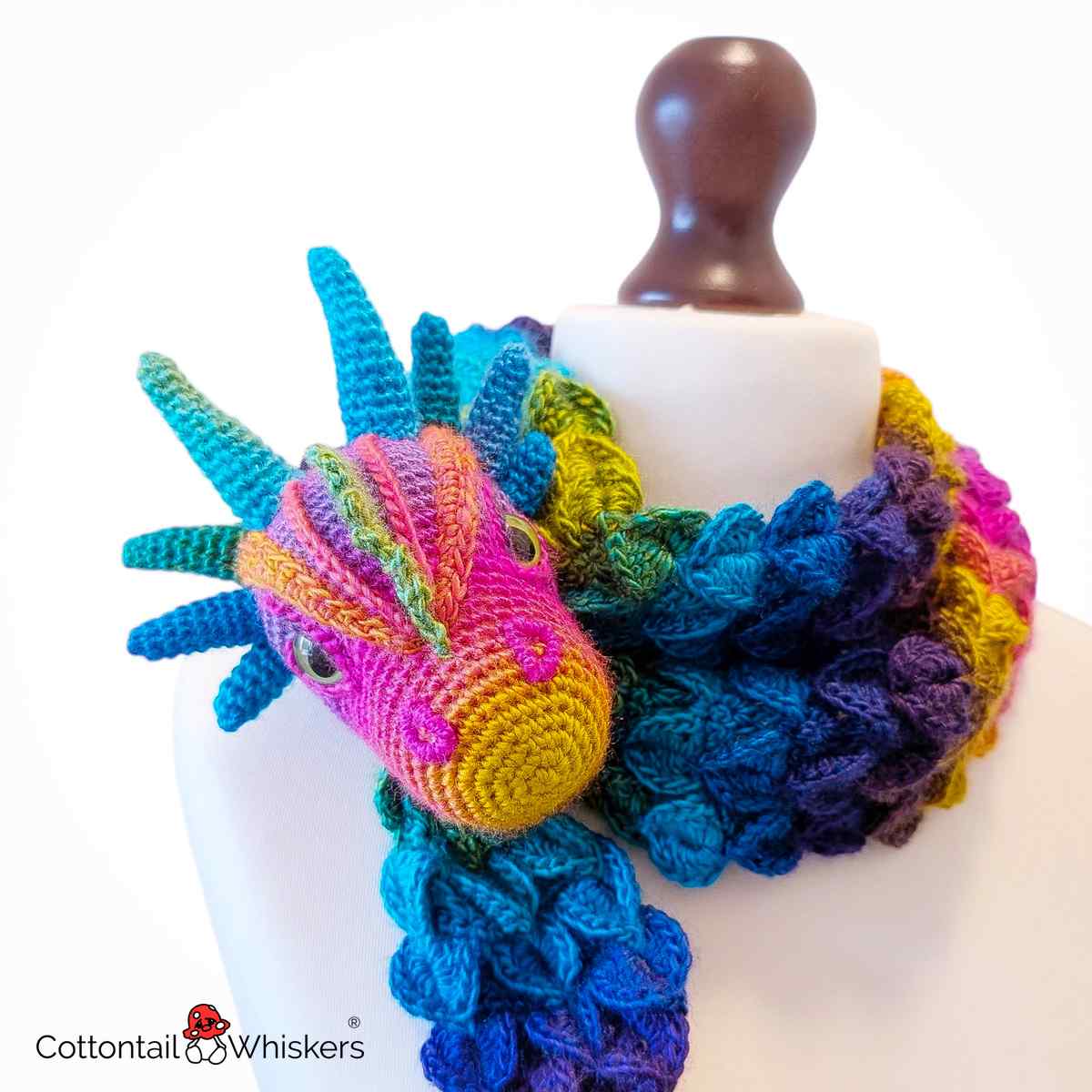 Stylish Dragon Scarf Crochet Pattern Chinese Wyrm Amigurumi