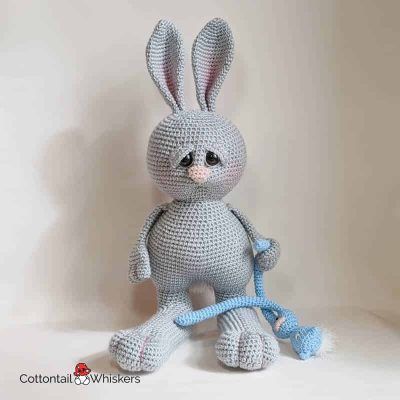 Dress up doll rabbit crochet pattern flump by cottontail and whiskers