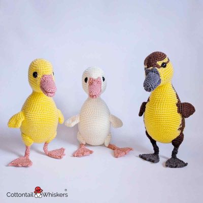 Duck Crochet Duckling Pattern Amigurumi Doll Baby Ducks Main by Cottontail and Whiskers