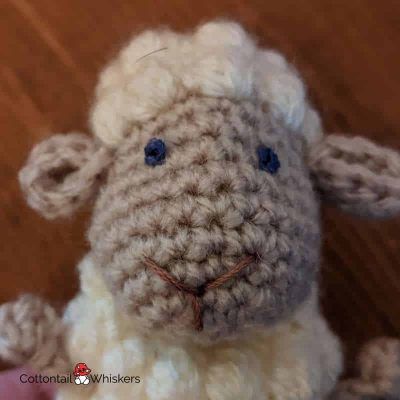 Floof the amigurumi sheep doll crochet pattern by cottontail and whiskers