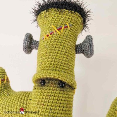 Frankensteins cactus crochet pattern amigurumi monster by cottontail and whiskers