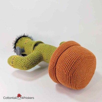Frankensteins cactus crochet pattern amigurumi monster by cottontail and whiskers