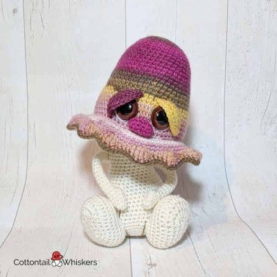 Freckles the amigurumi toadstool crochet pattern by cottontail and whiskers