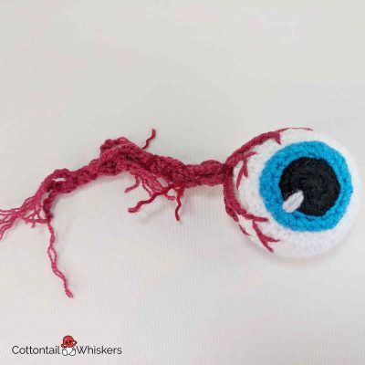 Free halloween crochet pattern eye ball poke amigurumi by cottontail and whiskers