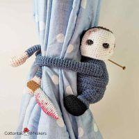 Horror Amigurumi Michael Myers Crochet Tiebacks Pattern by Cottontail and Whiskers