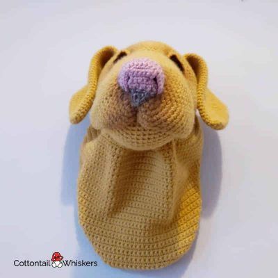 Labrador crochet dog head pattern by cottontail and whiskers