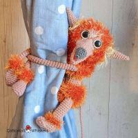 Labyrinth Firey Crochet Pattern Amigurumi Tie Backs by Cottontail and Whiskers