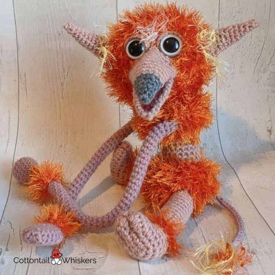 Labyrinth firey crochet pattern amigurumi tie backs by cottontail and whiskers