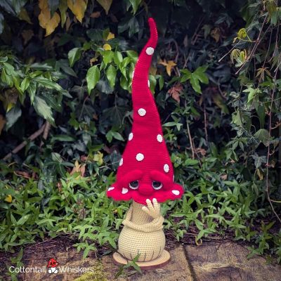 Large Amigurumi Pointy Mushroom Crochet Pattern Project Idea - Bert Wild by Cottontail and Whiskers
