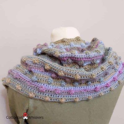 Nobbly cowl crochet pattern cottontail whiskers amigurumi scarf crochet patterns