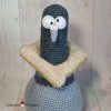 Preston the amigurumi pigeon door stop crochet pattern by cottontail and whiskers