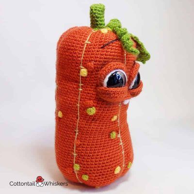 Pumpkin amigurumi crochet pattern herman doll by cottontail and whiskers