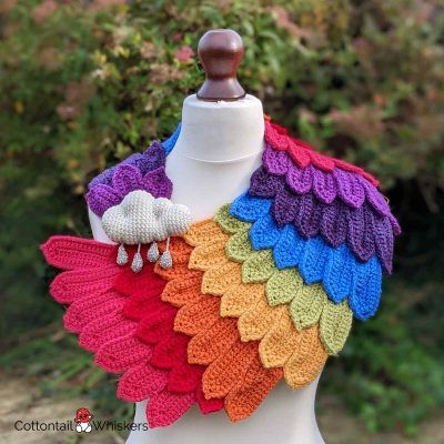 Rainy days shawl crochet pattern by cottontail and whiskers