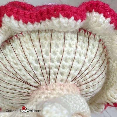 Stanley the icon amigurumi mushroom crochet pattern by cottontail and whiskers