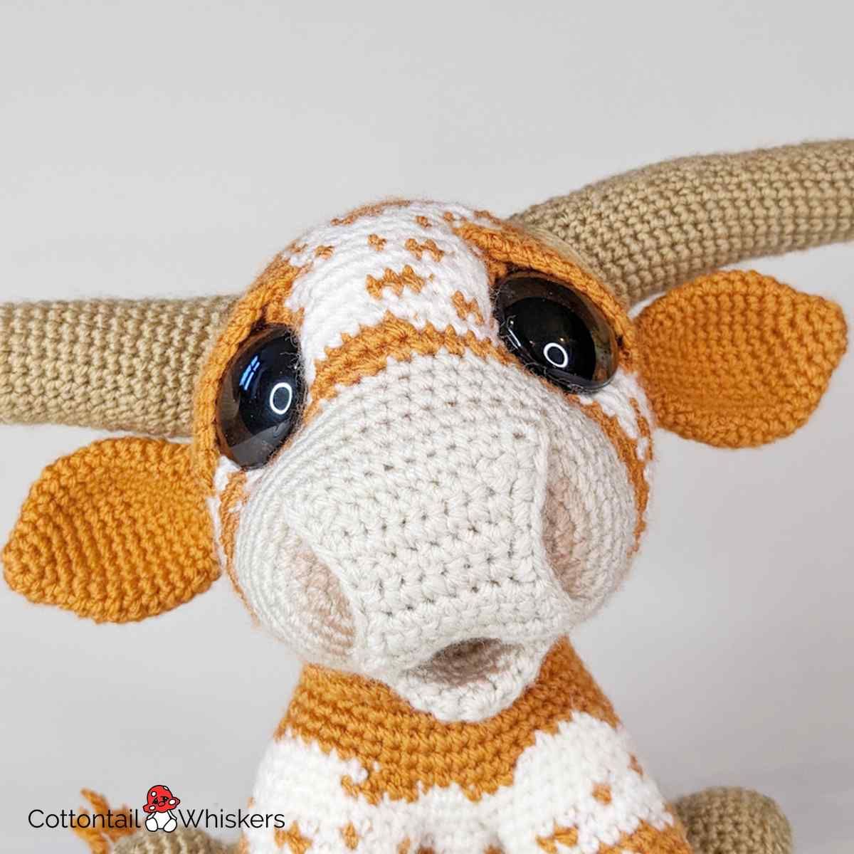 Fine Texas Longhorn Crochet Pattern Amigurumi Cattle Cottontail