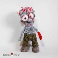 Undead Amigurumi Zombie Crochet Doll Pattern by Cottontail and Whiskers