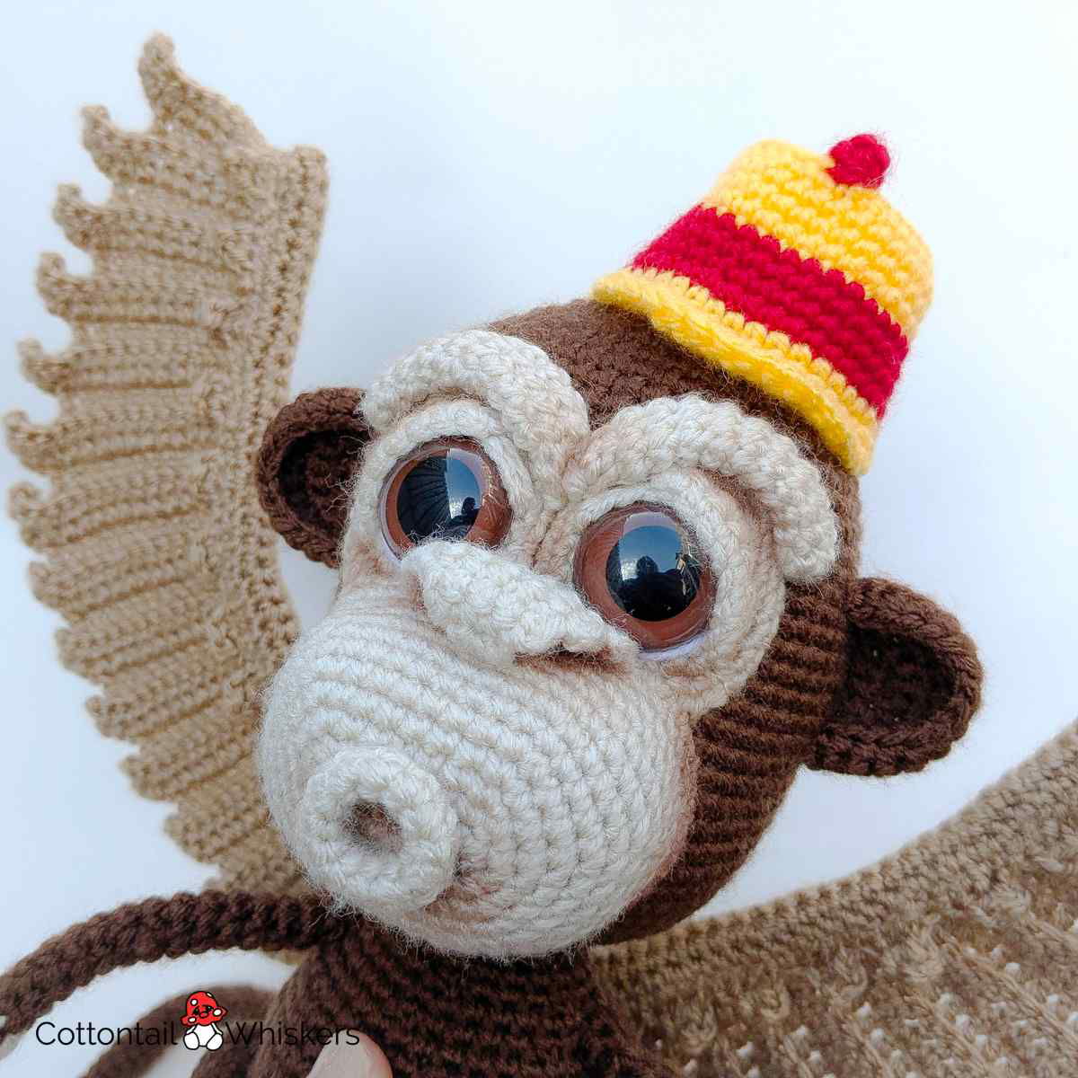 Crochet monkey hat on sale