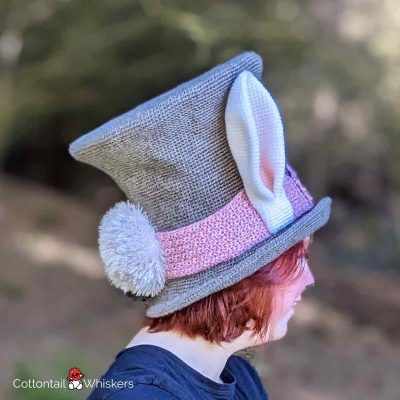 Wonderland-rabbit-hat cottontail & whiskers
