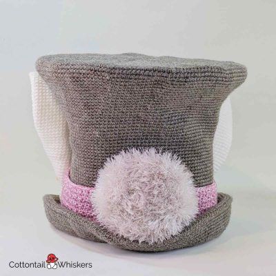 Wonderland crochet rabbit hat amigurumi pattern by cottontail and whiskers