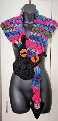Amigurumi Dragon Crochet Shawl Pattern Review by Denise Wells for Cottontail Whiskers