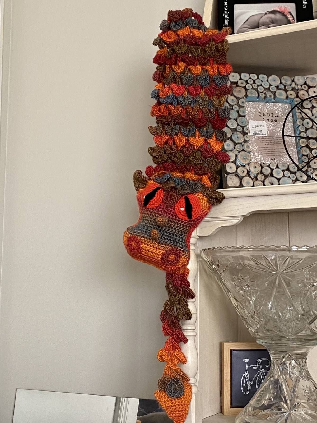 Amigurumi Dragon Scarf Crochet Pattern Review by Shirley Arnold for Cottontail and Whiskers