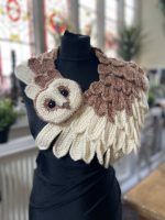 Amigurumi Owl Crochet Scarf Pattern Review by Katie James for Cottontail and Whiskers