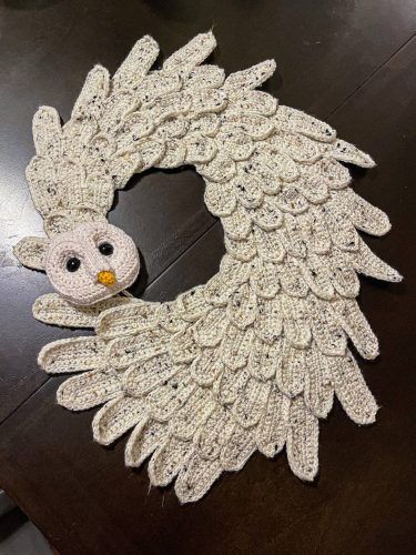 Amigurumi Owl Shawl Crochet Pattern Review by Mara Rosenbloom for Cottontail and Whiskers